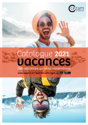 Couverture Catalogue Vacances Cezam 2021